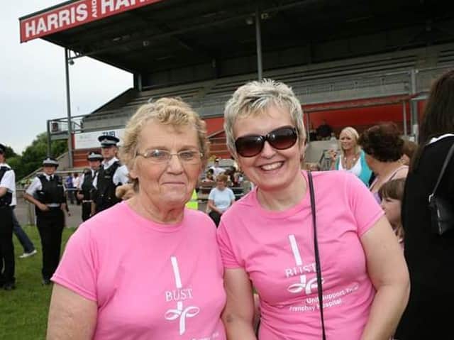 Tony Cartwright's mum and sister fund-raising.
