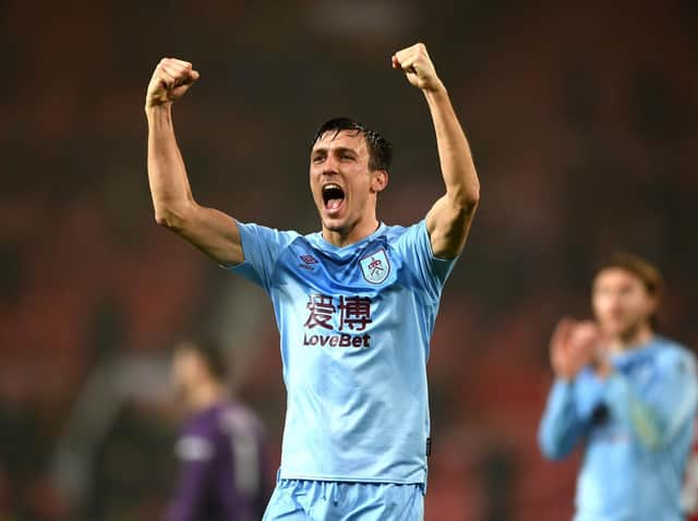 Clarets midfielder Jack Cork following victory over Manchester United at Old Trafford