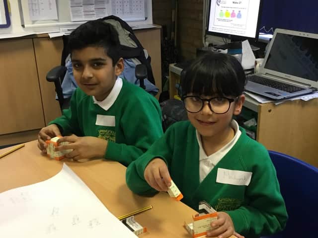 Springfield Primary pupils at the maths workshop
