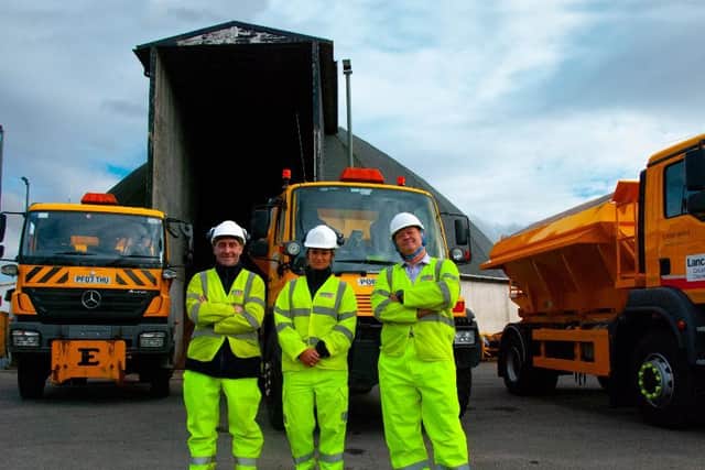 Gritting crew at the Burnley highway depot.