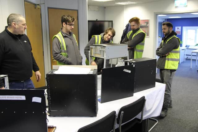 The Rapid IT team preparing items to be recycled by students at Shuttleworth College