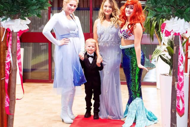 Vickie with her son Henry and Lauren Saddington (left) as Elsa from More Than Just A Princess and the Little Mermaid. (photo by Amanda at Image Bureau)