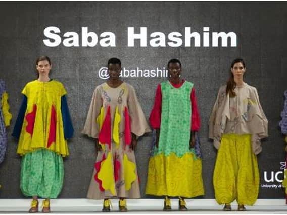 UCLan graduate Saba Hashim's collection, to be featured at the university's modest fashion show.