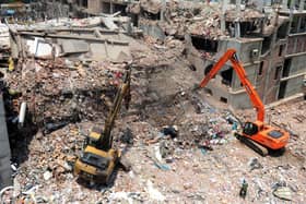 The Rana Plaza building, which housed five garment factories, collapsed due to shoddy construction - it was the country's worst industrial disaster.