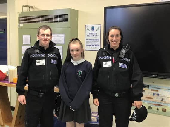 St James's Lanehead welcomed PCSOs into school for World Book Day