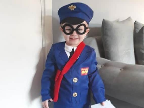 Jaxson Griffin as Postman Pat for World Book Day