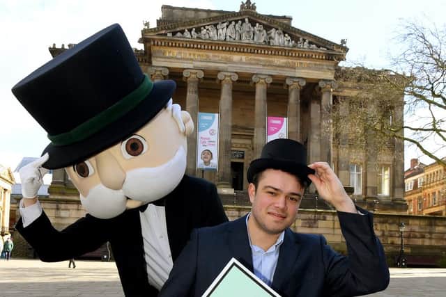 Mr Monopoly and George Shrimpton announce that Preston is to get its own version of Monopoly