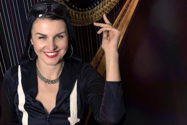 Harpist Alina Bzhezhinska was set to perform at this year's event