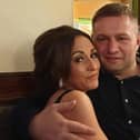 Toni-Anne Mortimer, who has announced the closure of her pub the Hare and Hounds in Padiham, due to the pandemic, with her husband Lee.
