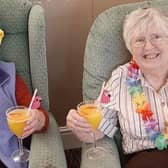 Residents enjoy cocktail party