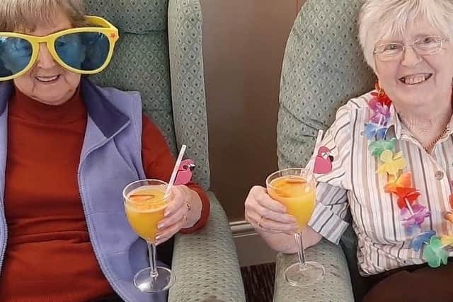 Residents enjoy cocktail party