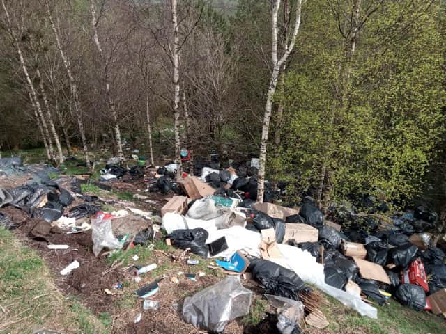 The layby has also been plagued by frequent fly-tipping