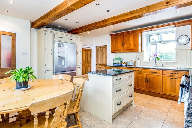 It has a farmhouse style fitten kitchen, four bedrooms and boasts stunning views in all directions.