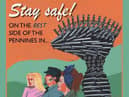 A Burnley stay safe poster featuring the Singing Ringing Tree