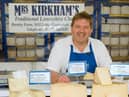 Graham Kirkham with Mrs Kirkham's famed traditional Lancashire cheese