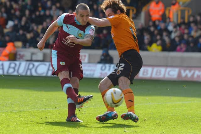 Martin Paterson finds the net against Wolves at Molineux in 2013.