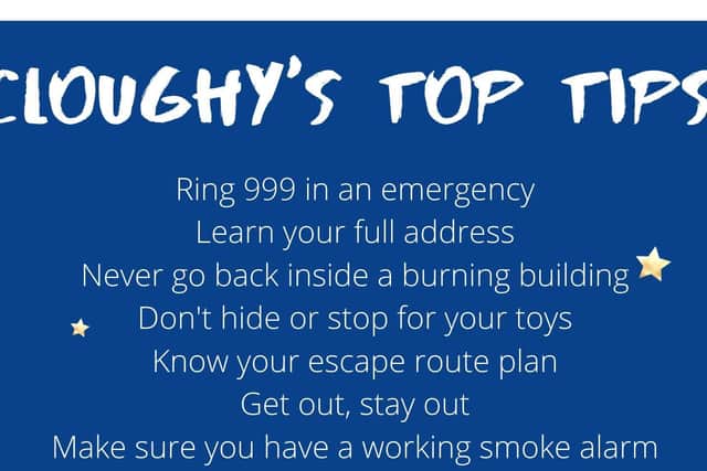 Cloughy's top fire safety tips for children