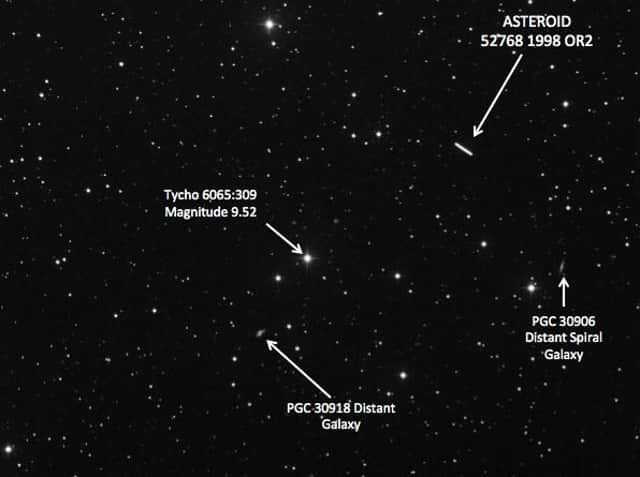 Asteroid speeds toward earth - image by Len Adam