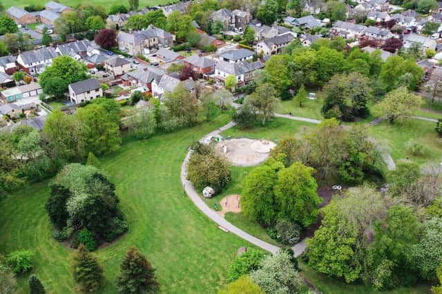An aerial view shows off the beauty of Ightenhill Park in Burnley which has a thriving Friends' group that has launched a competition to find the area's best garden.