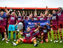 Burnley celebrate winning the Championship title