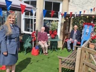 Bunting is out in force as staff and residents mark the special day