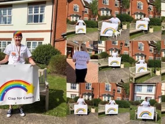 Scott Dawson has been sending 'Clap for Carers' banners to care homes across the country