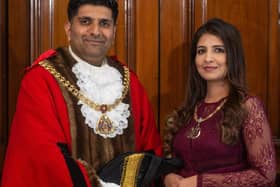 The Mayor and Mayoress of Burnley, Coun. Wajid Khan and his wife, Anam.