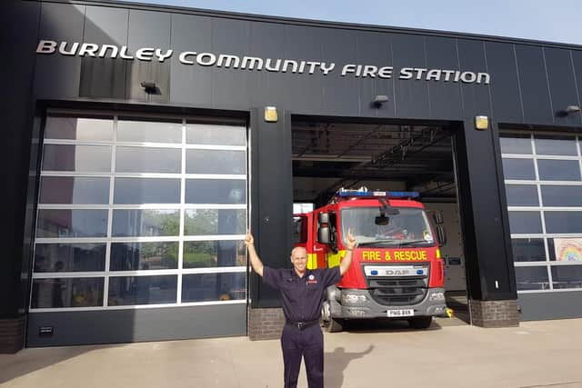 There is a serious safety message behind the entertaining virtual tours firefighter Lee Clough is conducting at Burnley Fire Station