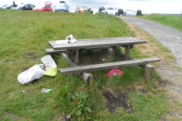 Some of the rubbish left behind at Crown Point