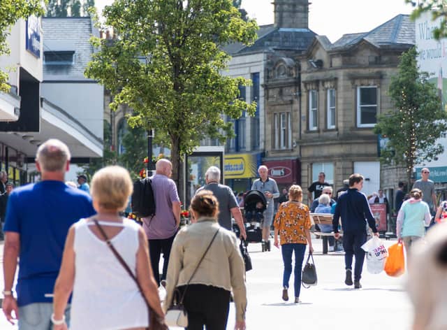 Shoppers flocked to St James' Street in Burnley town centre
