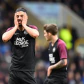 George Boyd of Peterborough United reacts during the FA Cup Third Round match between Burnley FC and Peterborough United at Turf Moor on January 04, 2020 in Burnley, England. (Photo by Nathan Stirk/Getty Images)