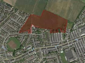 The site in Briercliffe where 117 new homes will now be built. Photo: Google