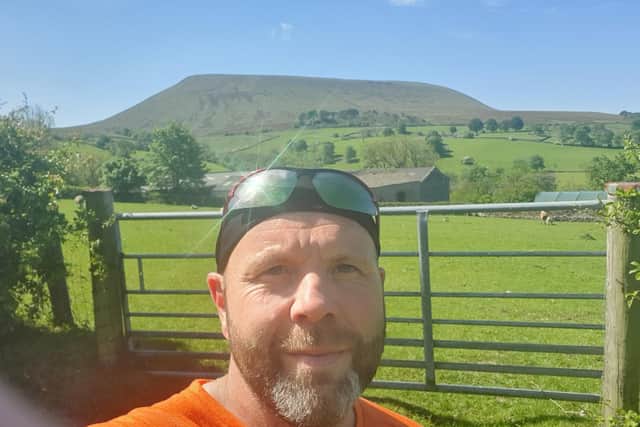 Nick Barrett with Pendle Hill in the background