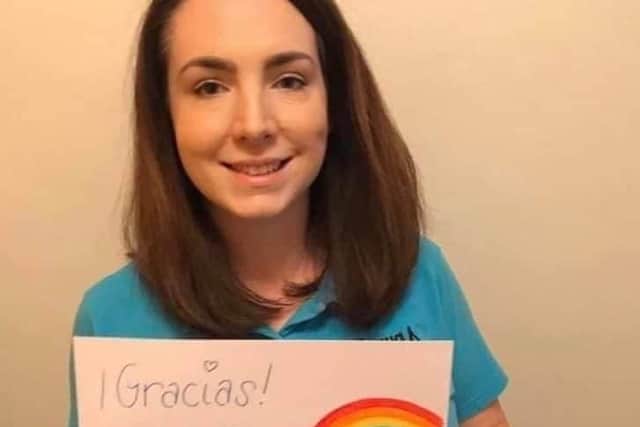 Kirsty Burrows, the founder of BilinguaSing East Lancashire, has raised 1,000 for NHS charities.