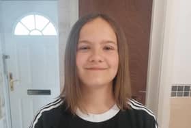 Sophie Ramsbottom had 15 inches of her hair cut to donate to the Little Princess Trust