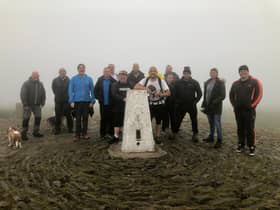 More than a dozen friends joined Scott for the final day of his 25-day Pendle Hill challenge