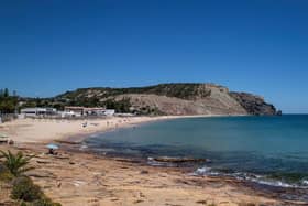 The beach at Praia da Luz, the Portuguese resort from where Madeleine McCann was abducted