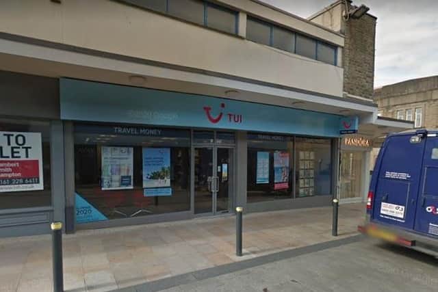 The Burnley branch of holiday giant Tui which has announced the closure of 166 stores in the UK and Ireland