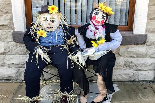 Two of the scarecrows that featured in the scarecrow festival organised by residents in Rosegrove, Burnley last month.