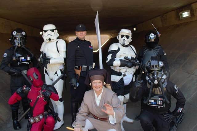 A Star Wars invasion by the 5th Legion saw characters from the cult film walk from Burnley to Padiham last week