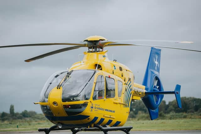 The air ambulance and volunteers from the Rossendale and Pendle Mountain Rescue were called out this morning after a woman fell while out walking at a Burnley beauty spot
