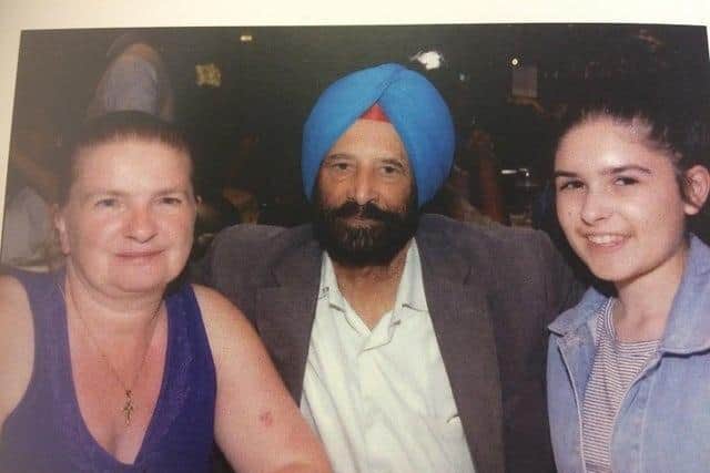 India with her parents, Julie and Devinder Sidhu