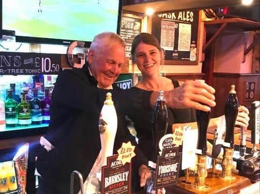 Like being 'back home' for barmaid Kelly Conway and her former landlord dad Brian Mason.