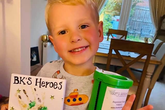 Vickie's son Henry Wilson-Stephenson is already a champion fundraiser at the age of five