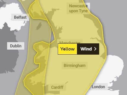 The yellow weather warning has been issued from 4am until 6pm on Friday, August 21.