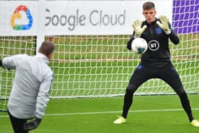 Nick Pope in England training