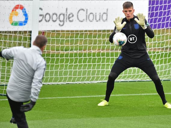 Nick Pope in England training