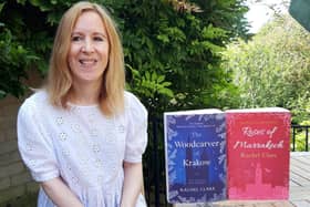 Rachel Evans, pen-name Rachel Clare, pictured with her two novels