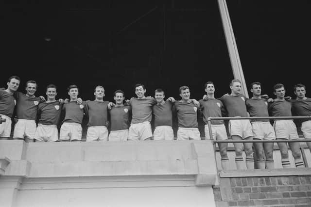 Albert Cheesebrough, pictured far right with Leicester City in March 1963