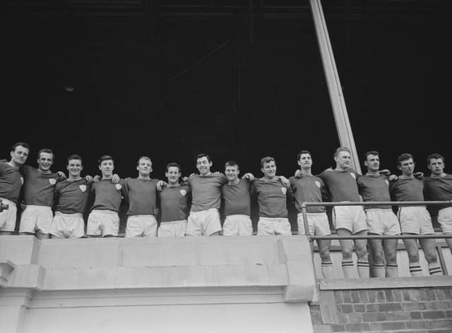 Albert Cheesebrough, pictured far right with Leicester City in March 1963